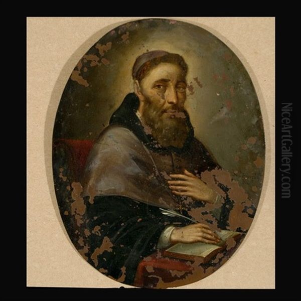 Portrait Of A Writer Oil Painting by Nicolas Enriquez