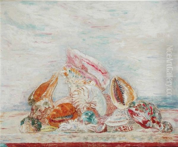 Coquillages Oil Painting by James Ensor
