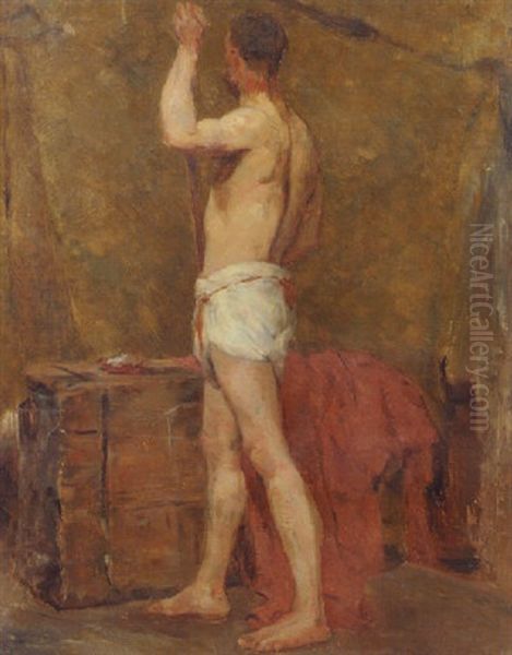 Figure Of A Standing Man Oil Painting by James Ensor