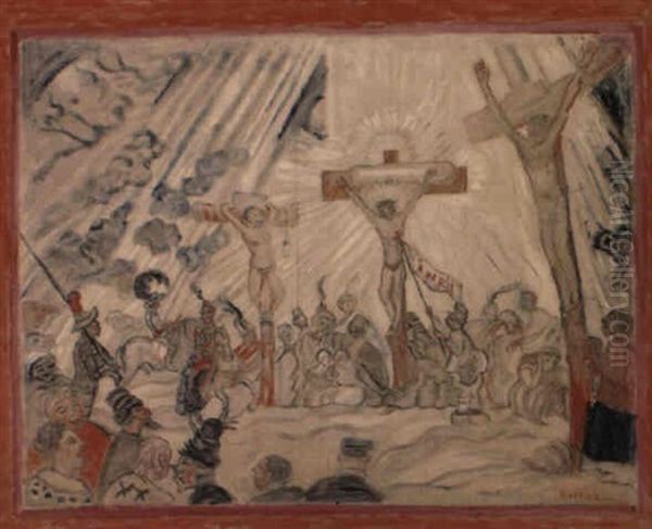 Le Calvaire-de Calvarieberg Oil Painting by James Ensor