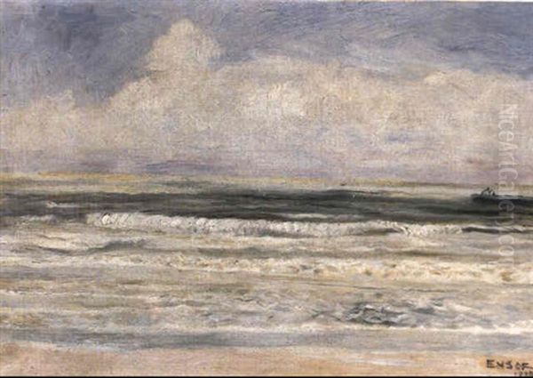Seascape Oil Painting by James Ensor