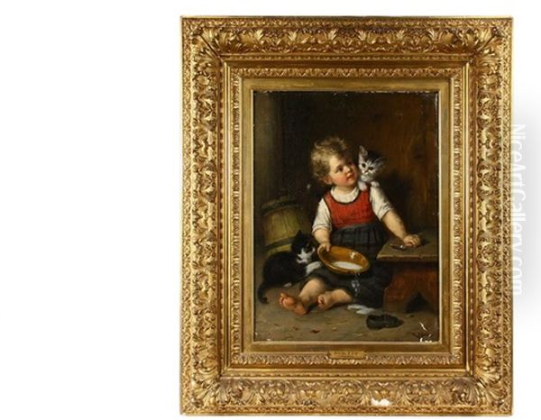 The Pets Oil Painting by Rudolf Epp