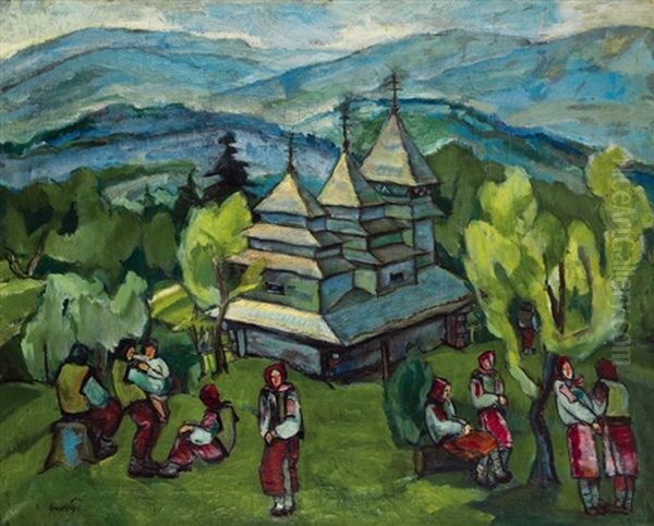 Po Msi Oil Painting by Vojtech Erdelyi