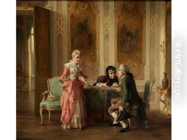 Der Ersehnte Besuch Oil Painting by Otto Erdmann