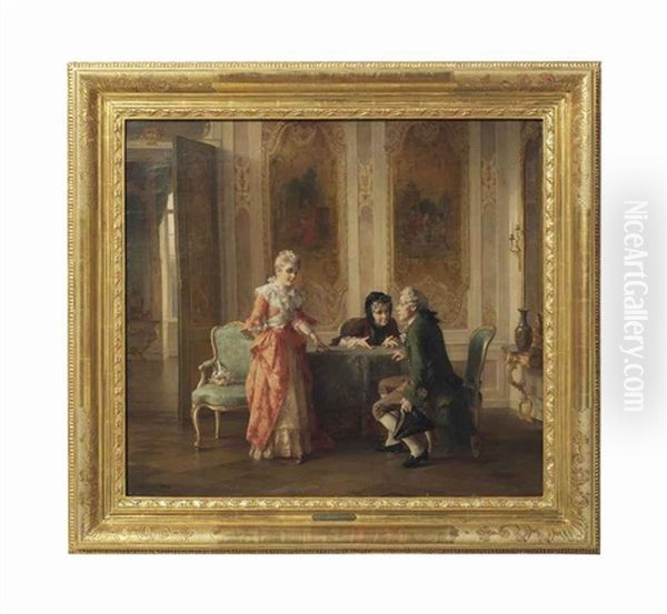 An Introduction Oil Painting by Otto Erdmann