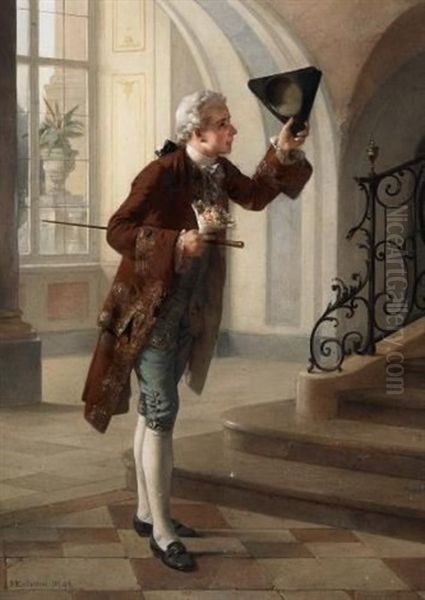 Der Besuch Oil Painting by Otto Erdmann