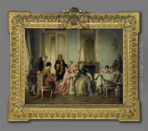 Der Siebzigste Geburtstag Oil Painting by Otto Erdmann