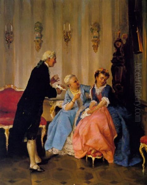The Suitor Oil Painting by Otto Erdmann