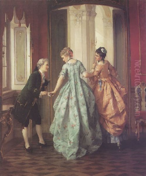 The Secret Message Oil Painting by Otto Erdmann