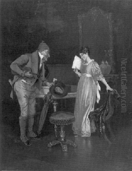 The Music Lesson Oil Painting by Otto Erdmann