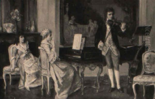 Das Hauskonzert Oil Painting by Otto Erdmann