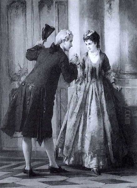 Die Begegnung Oil Painting by Otto Erdmann