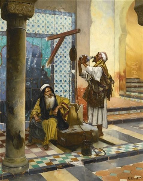 At The Well Oil Painting by Rudolf Ernst