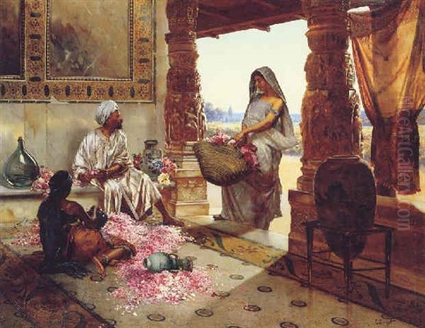 The Flower Maidens Oil Painting by Rudolf Ernst