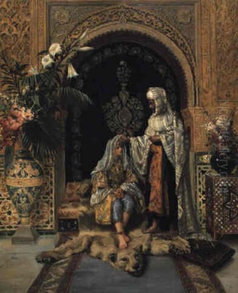 The Favorite Oil Painting by Rudolf Ernst
