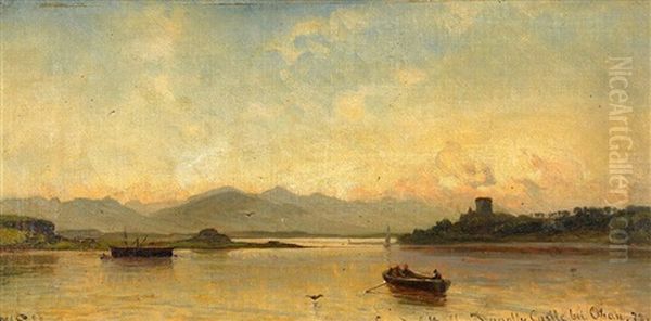 Sound Of Mull. Dunolly Castle Bei Oban Oil Painting by Hermann Eschke