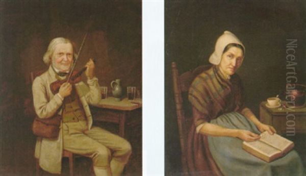 Interior Med Man Oil Painting by Peter Eskilsson