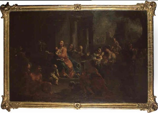 Laissez Venir A Moi Les Petits Enfants (sinite Parvulos) Oil Painting by Joseph Esperling