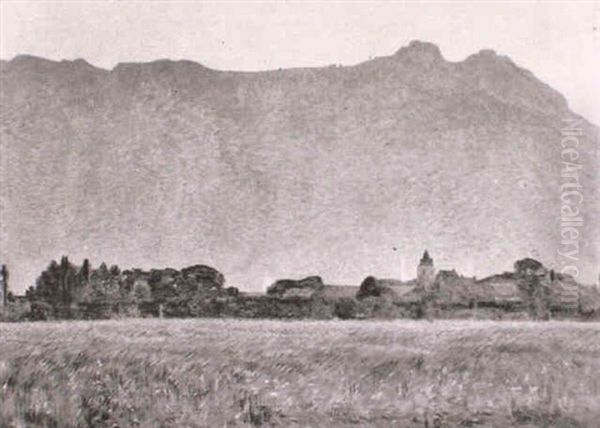 Sommerliche Feldlandschaft Oil Painting by David Estoppey