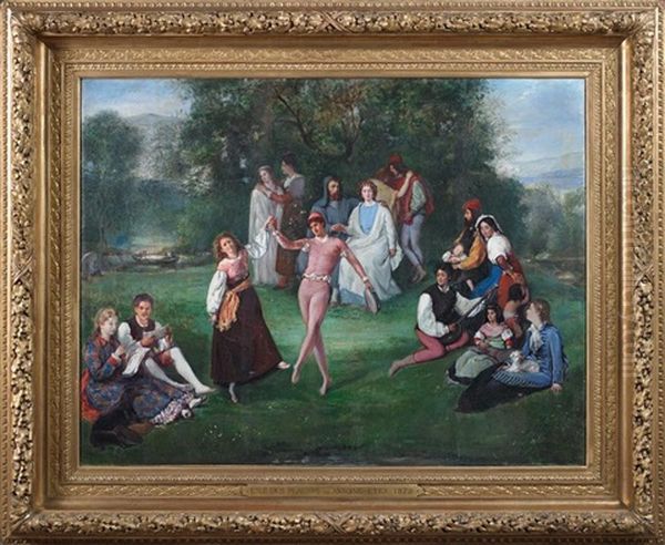 L'ile Des Plaisirs Oil Painting by Antoine Etex