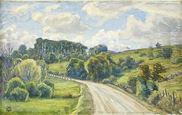 Landsvag Kivik Oil Painting by Prince Eugen Of Sweden