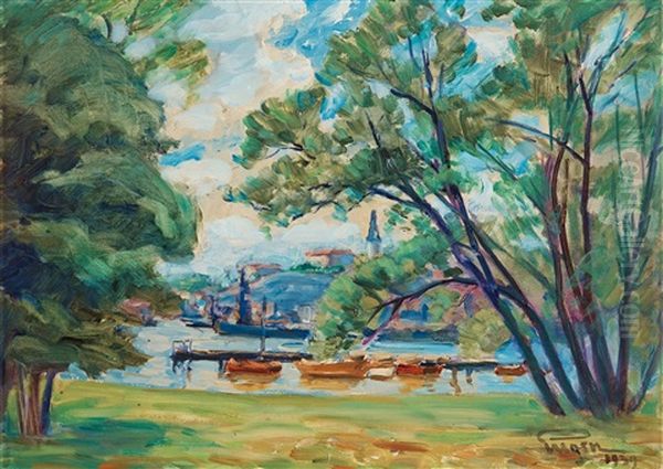 St[r]andbild W.udden 1939 Oil Painting by Prince Eugen Of Sweden