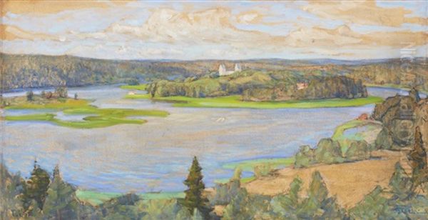 Tyreso Slott Oil Painting by Prince Eugen Of Sweden