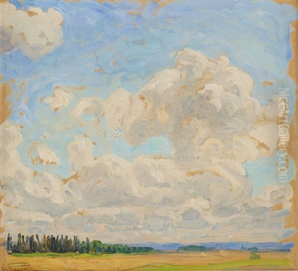 Moln Over Orgarden Oil Painting by Prince Eugen Of Sweden