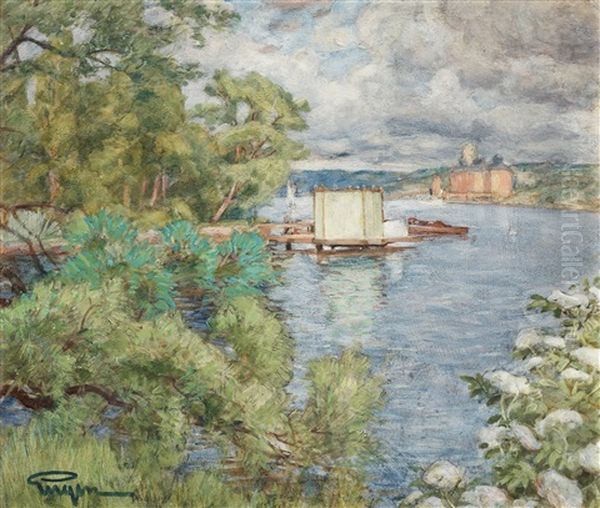 Badhuset (the Bath House) Oil Painting by Prince Eugen Of Sweden