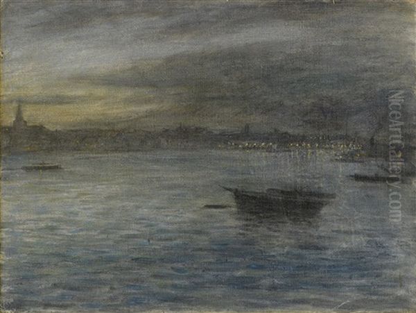 Kvallsstamning - Ensam Pram Oil Painting by Prince Eugen Of Sweden