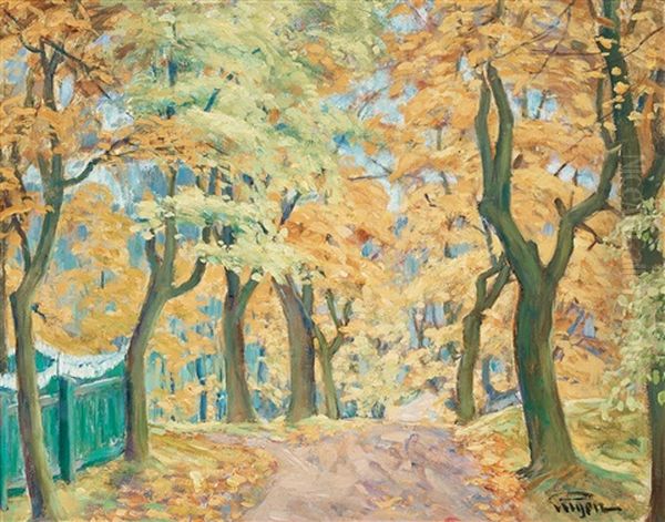 Hostfarger (autumn Colours) Oil Painting by Prince Eugen Of Sweden