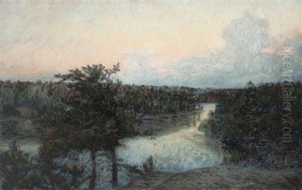 Det Klarnar (skies Clear, Scene From Tyreso) Oil Painting by Prince Eugen Of Sweden