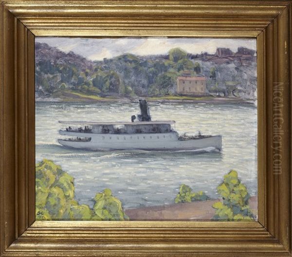 Angbat I Solglitter - Vy Fran Waldemarsudde Oil Painting by Prince Eugen Of Sweden