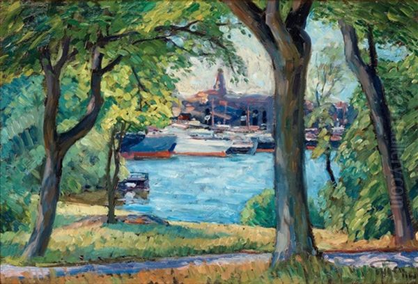 Utblick Mot Farleden Oil Painting by Prince Eugen Of Sweden