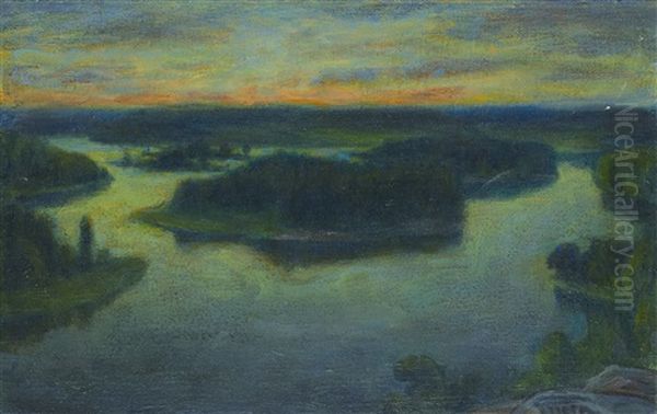 Replik Av Sommarnatt 1895 Oil Painting by Prince Eugen Of Sweden