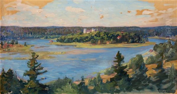 Sommarlandskap Fran Tyreso Oil Painting by Prince Eugen Of Sweden