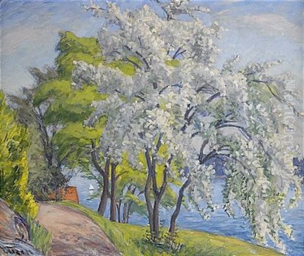 Fruktblom Oil Painting by Prince Eugen Of Sweden