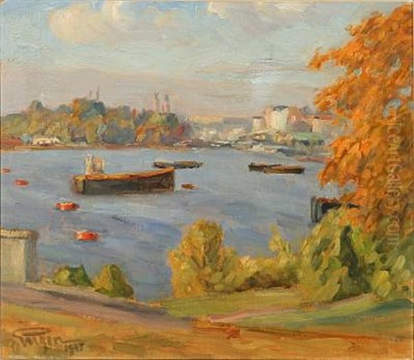 Hostfarger (the Colors Of Autumn) Oil Painting by Prince Eugen Of Sweden