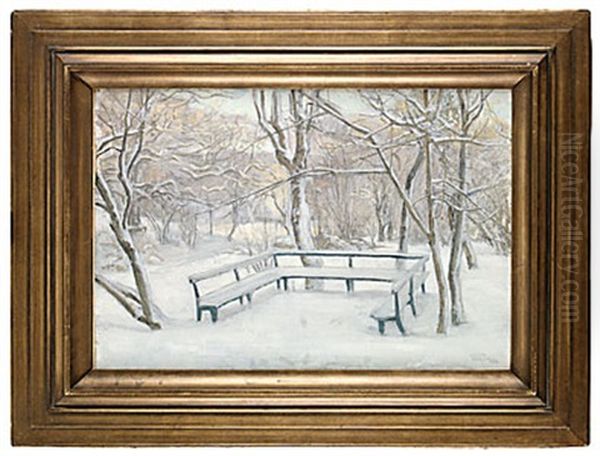 Nedsnogad Bank Oil Painting by Prince Eugen Of Sweden