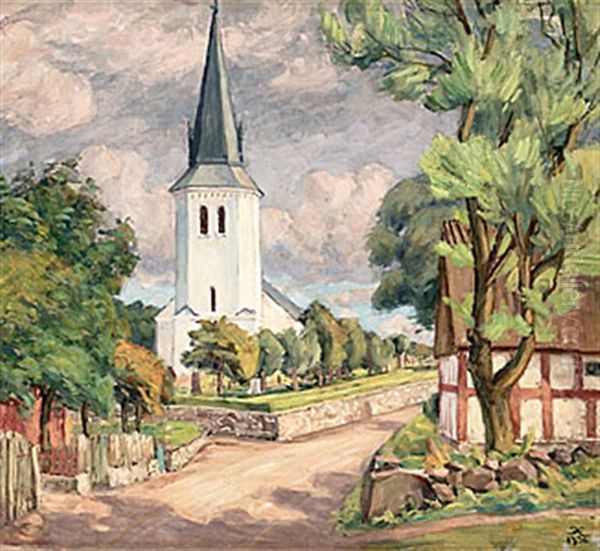 Kyrkan I Rorum Oil Painting by Prince Eugen Of Sweden