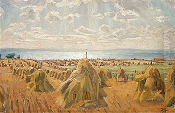 Hveteskord Vid Vettern Oil Painting by Prince Eugen Of Sweden