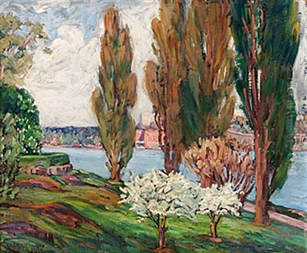 Popplar O. Fruktblom Oil Painting by Prince Eugen Of Sweden