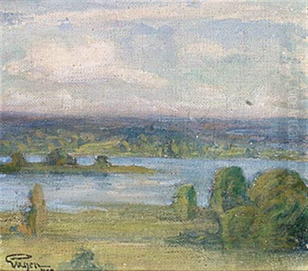 Studie Till Tyresopanorama Oil Painting by Prince Eugen Of Sweden