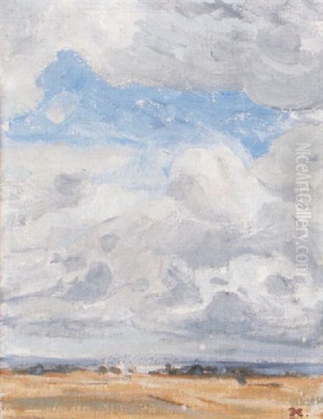 Bla Luftflack Oil Painting by Prince Eugen Of Sweden