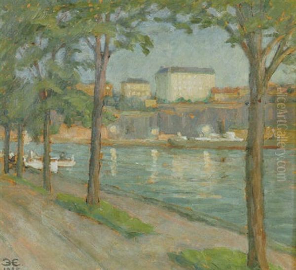 Soderhus. Fran Kastelholmen Oil Painting by Prince Eugen Of Sweden