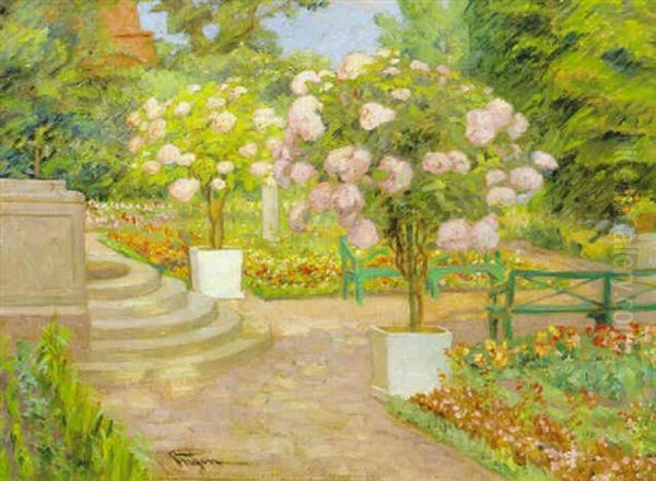 Galleritradgarden, Waldemarsudde Oil Painting by Prince Eugen Of Sweden
