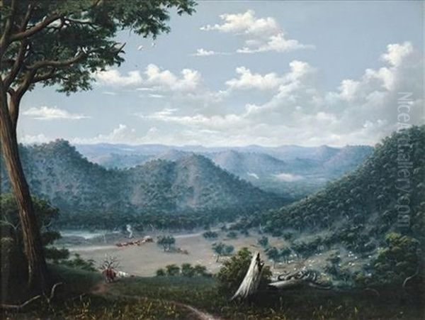 The Ups And Downs Of Australia Oil Painting by Alfred William Eustace