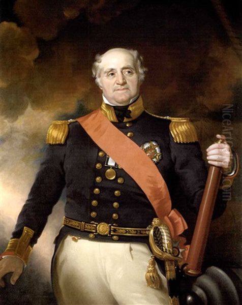 Portrait Of Rear Admiral Sir Thomas Masterman Hardy Oil Painting by Evans, Richard