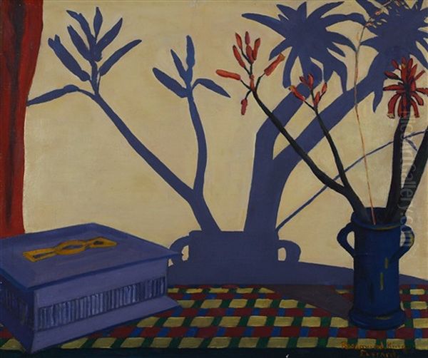 Shadows By Candlelight Oil Painting by Rosamund King Everard-Steenkamp