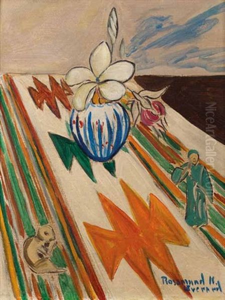 An Assembled Still Life Oil Painting by Rosamund King Everard-Steenkamp